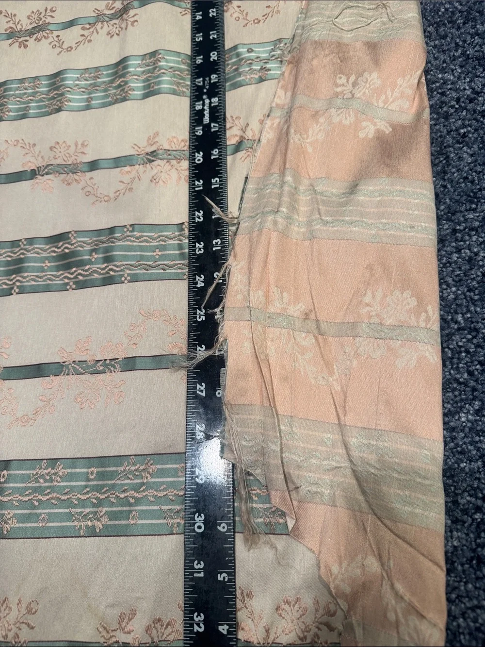 Classic Cream and Sage Giuseppe De Negri Fabric. 50”x 3 yards. - Picture 3 of 6